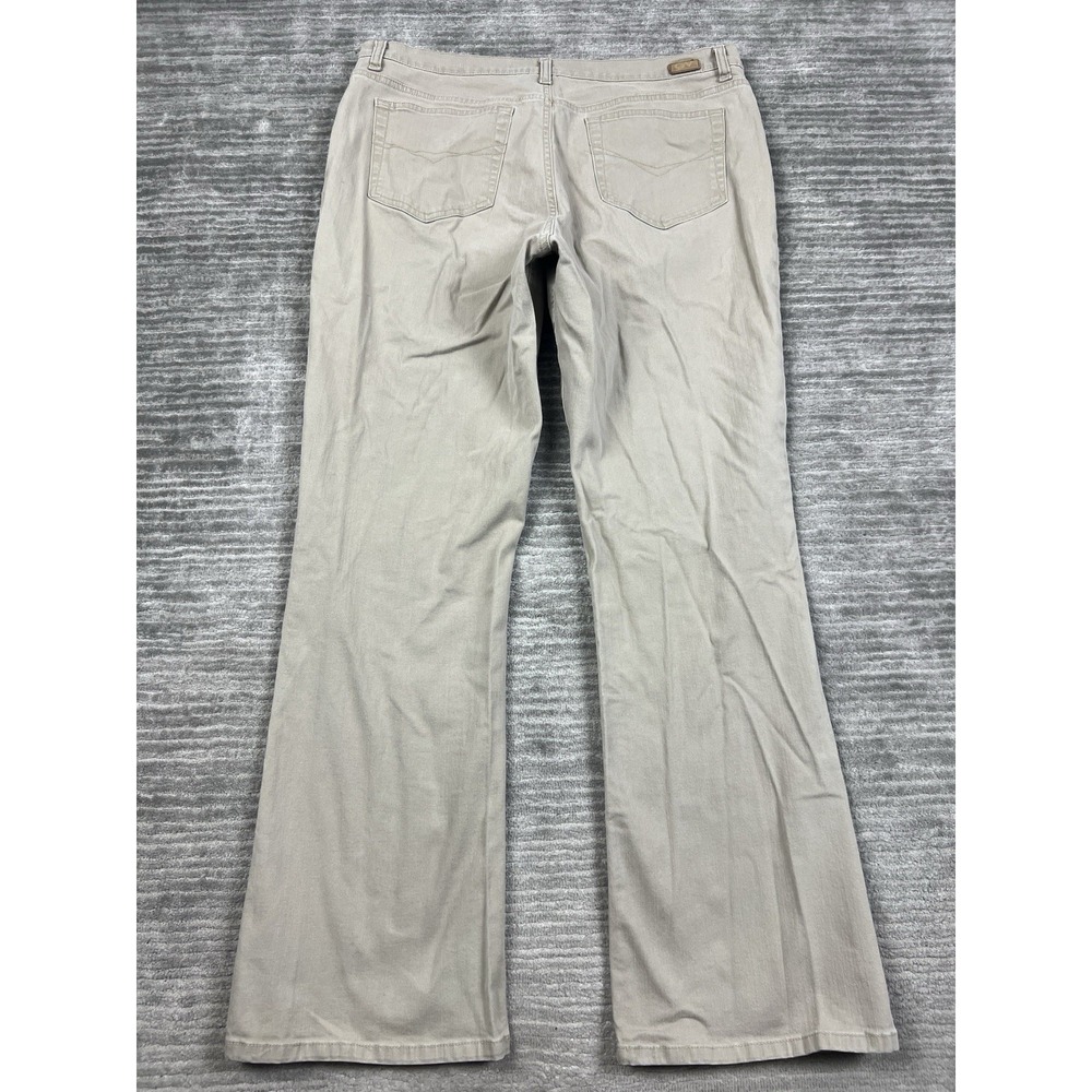 Gloria Vanderbilt Jeans Womens 16 Beige Straight Leg Denim Cotton Blend - Picture 9 of 15